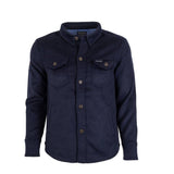 Veste surchemise bleue en laine et polyester