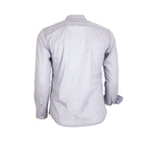 Chemise bleue imprimé géométrique à manches longues (Vue dos)