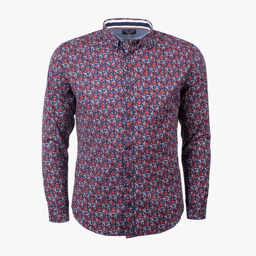 Chemise Manches Longues à Fleurs A122CL72-BL8-M - Blacks Legend