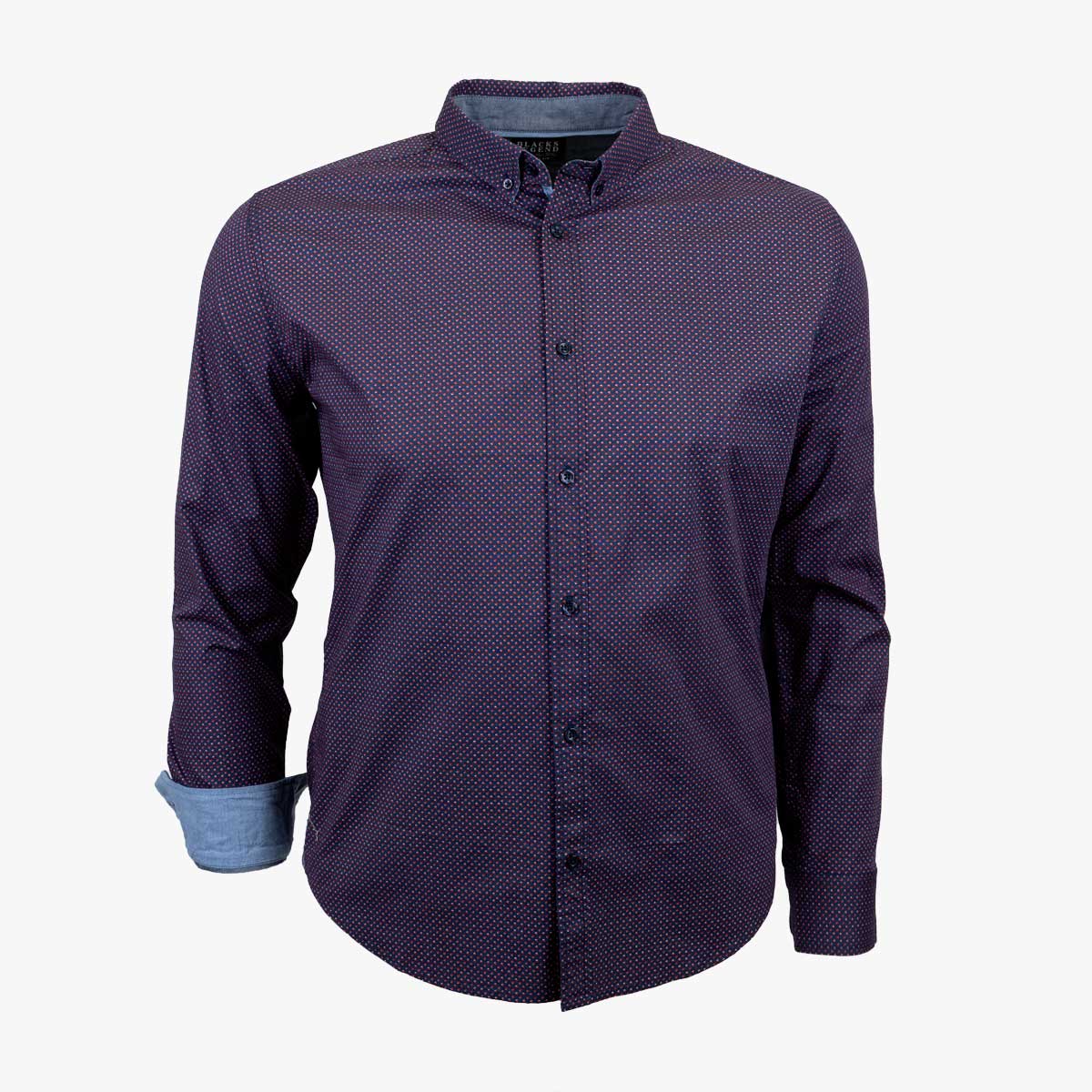 Chemise homme bleue à manches longues et double poche poitrine – Blacks Chemise homme bleue à manches longues et double poche poitrine – Blacks