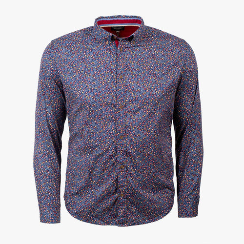 Chemise manches longues fleurie A122CL70-BL8-S#41579 - Blacks Legend