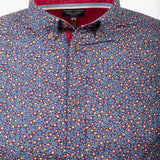 Chemise manches longues fleurie A122CL70-BL8-S#41579 - Blacks Legend