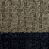 Écharpe tricotée bicolore marron/noir Blacks Legend (Zoom tricotage)