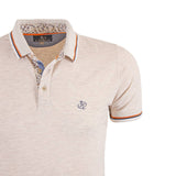 Polo homme beige chiné Blacks Legend (Zoom poitrine et col)