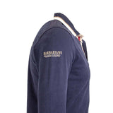 Polo à manches longues Barbarians bleu marine (Vue manche)