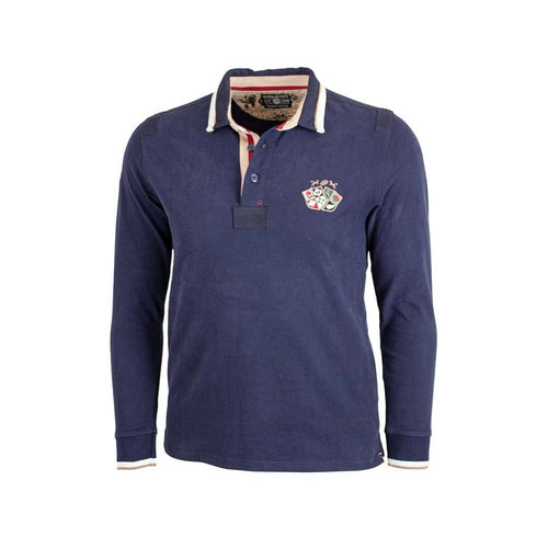 Polo à manches longues Barbarians bleu marine