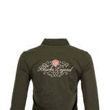 polo manches longues kaki A612PLW01-VE7-36#38965 - Blacks Legend