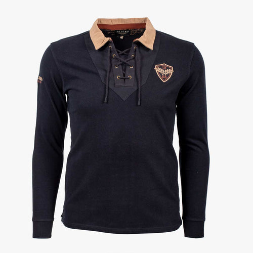 Polo Manches Longues Rugby Vintage A612PL16-NO9-S - Blacks Legend