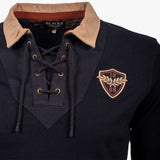 Polo Manches Longues Rugby Vintage A612PL16-NO9-S - Blacks Legend