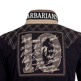 Polo noir Barbarians n°10 à manches longues Blacks Legend (Patch dorsal signé des joueurs)