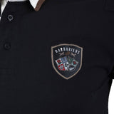 Polo noir classique Barbarians - Blacks Legend (Zoom poitrine)