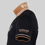 Polo noir col contrasté Barbarians - Blacks Legend (Zoom épaule gauche)