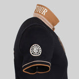 Polo noir col contrasté Barbarians - Blacks Legend (Zoom épaule droite)