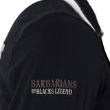 Polo noir renforcé à manches longues Barbarians - Blacks Legend (Zoom épaule)