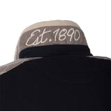 Polo noir surpiqué à manches longues Barbarians - Blacks Legend (Zoom col)