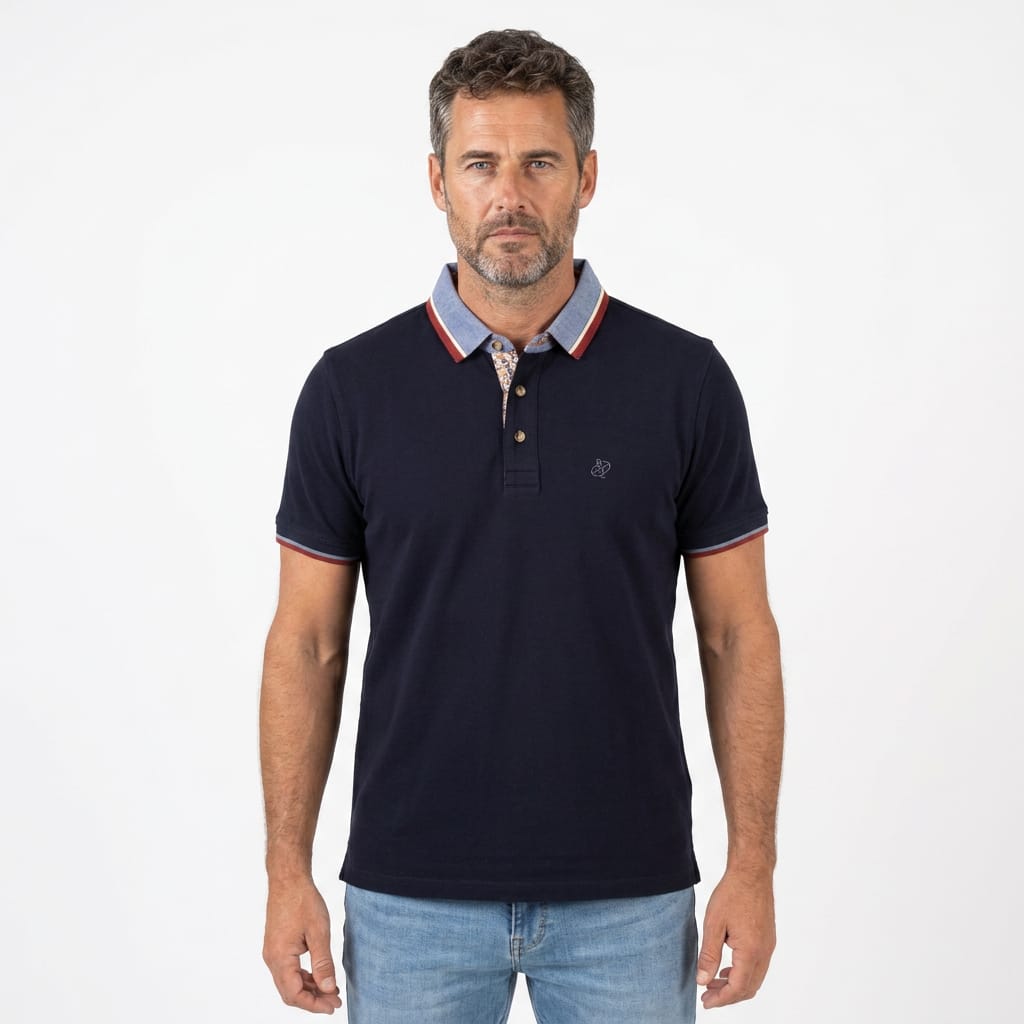 polo coach manches courtes navy