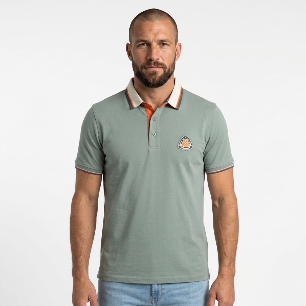 polo coach manches courtes ecume