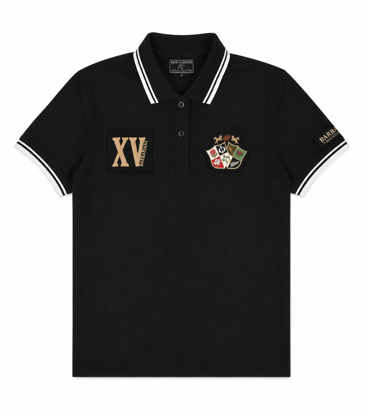 polo manches courtes black