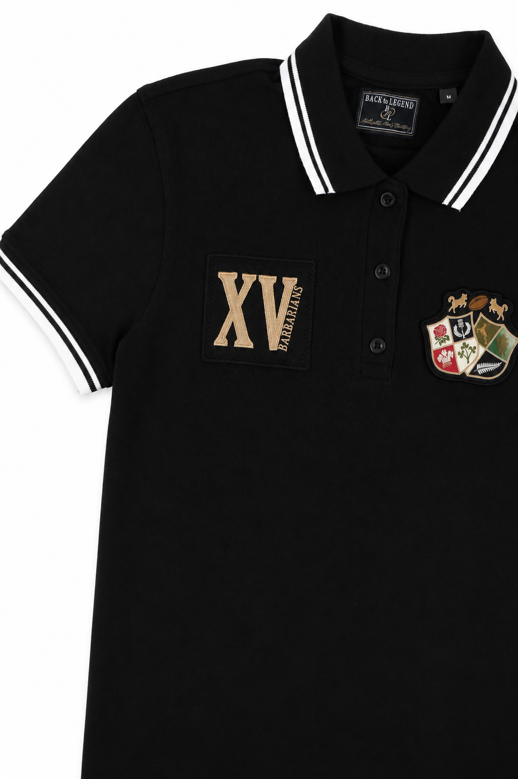 polo manches courtes black