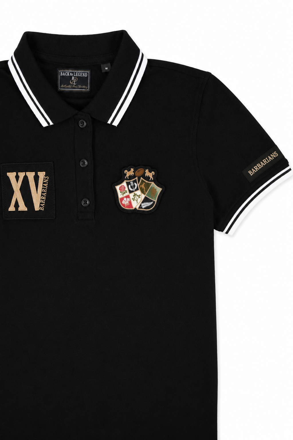 polo manches courtes black