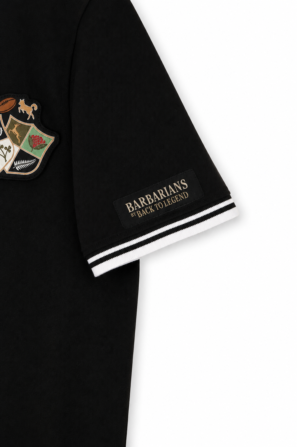 polo manches courtes black