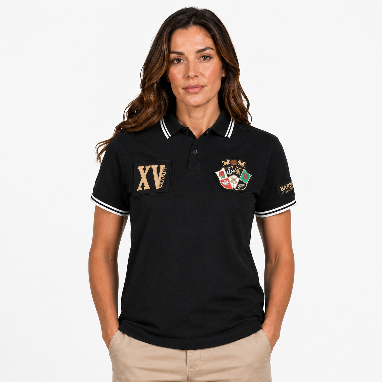 polo manches courtes black