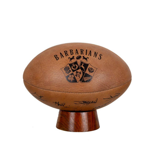 Ballon de rugby vintage en cuir Barbarians