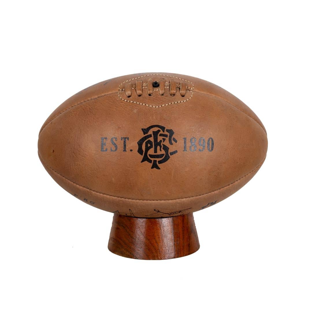 Ballon de rugby vintage en cuir Barbarians