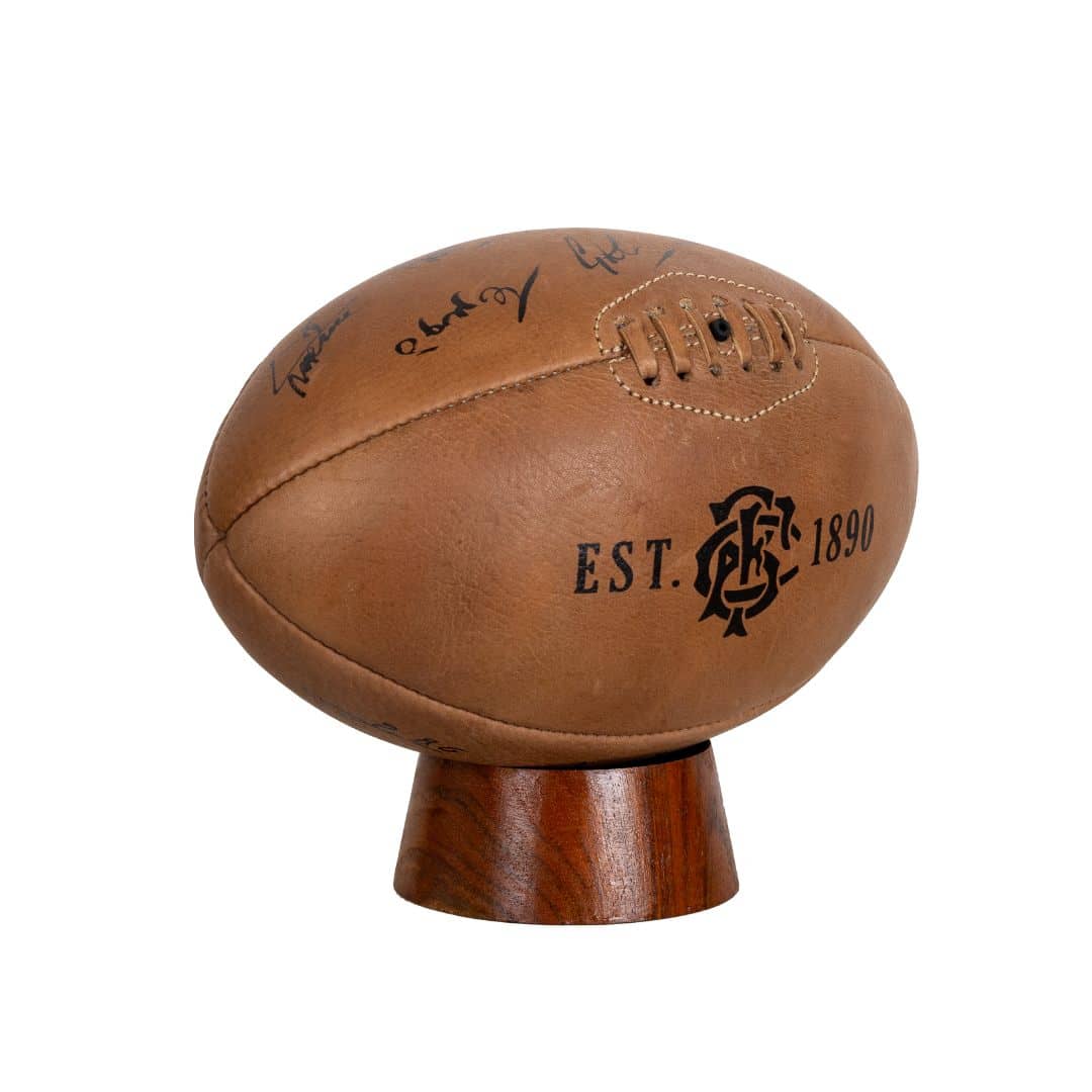 Ballon de rugby vintage en cuir Barbarians