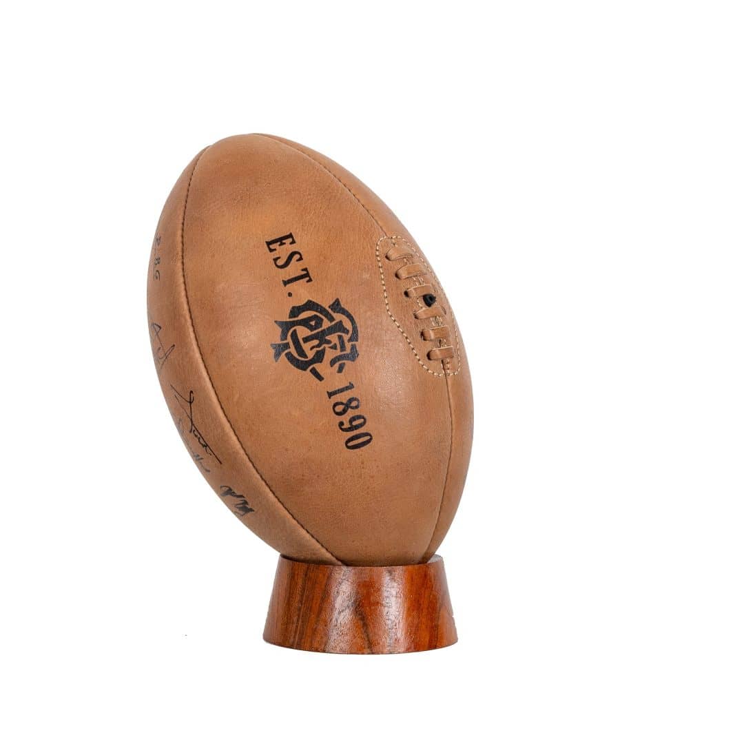 Ballon de rugby vintage en cuir Barbarians