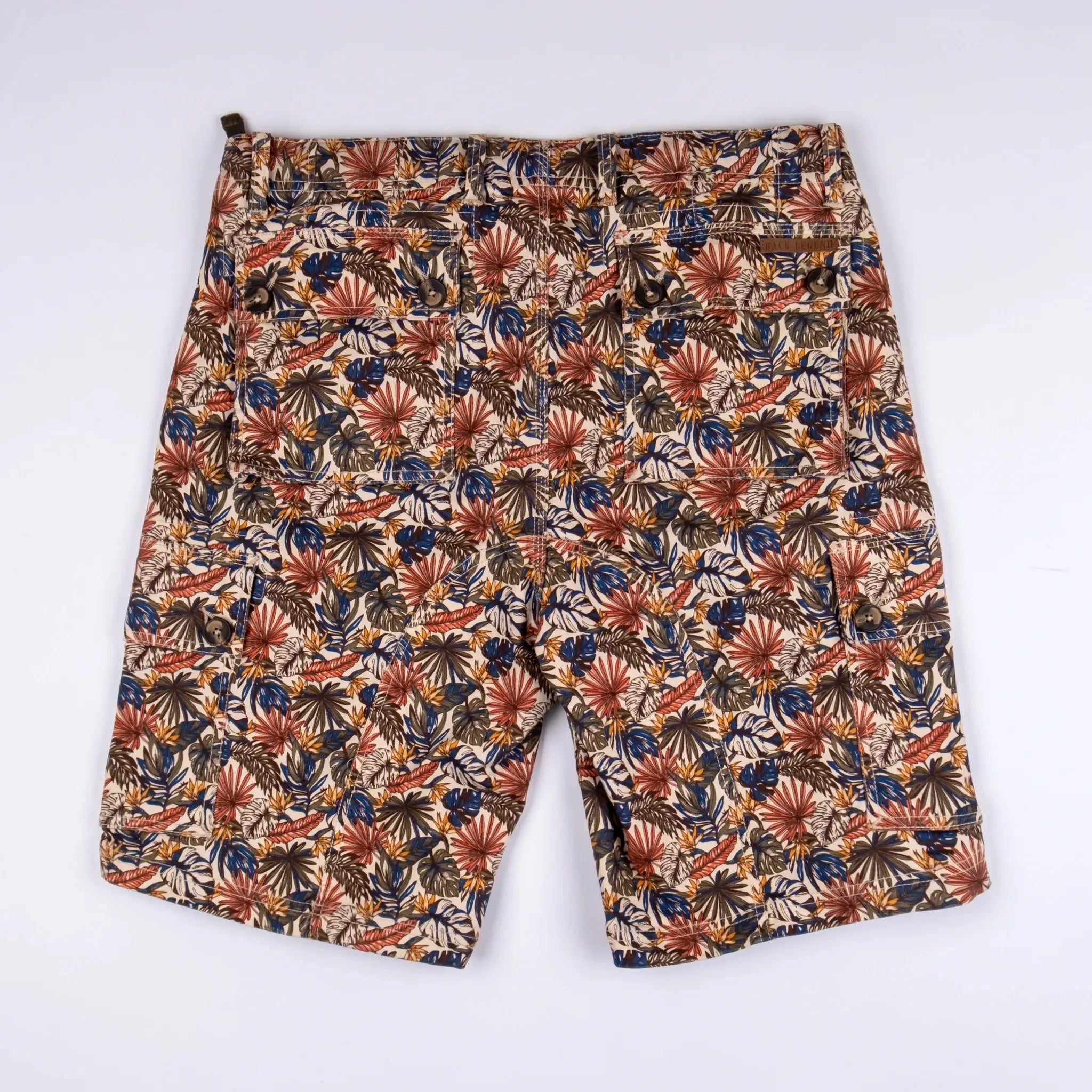 Bermuda cargo imprimé floral pour homme BACK TO LEGEND (vue de dos)