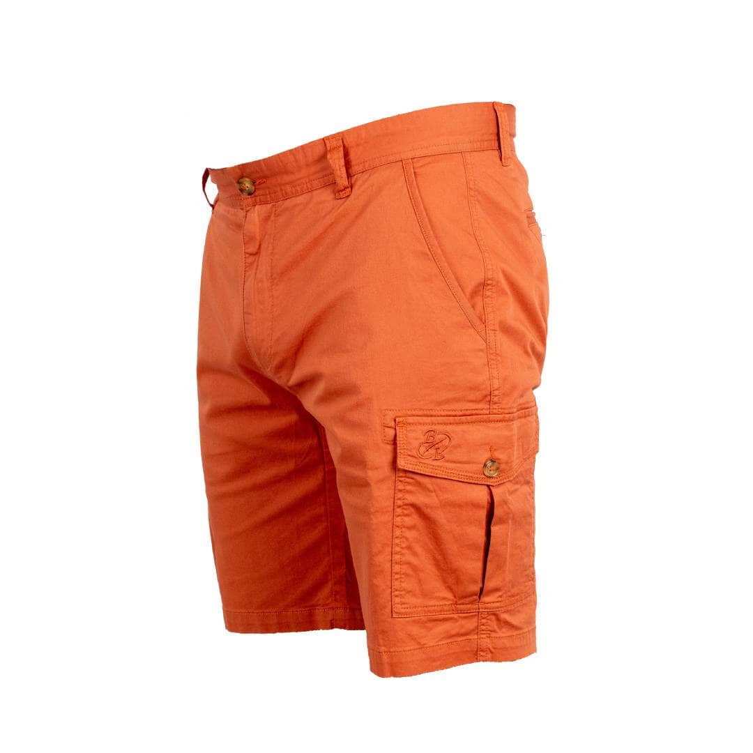 Bermuda cargo orange pour homme Blacks Legend (vue 3/4 face)