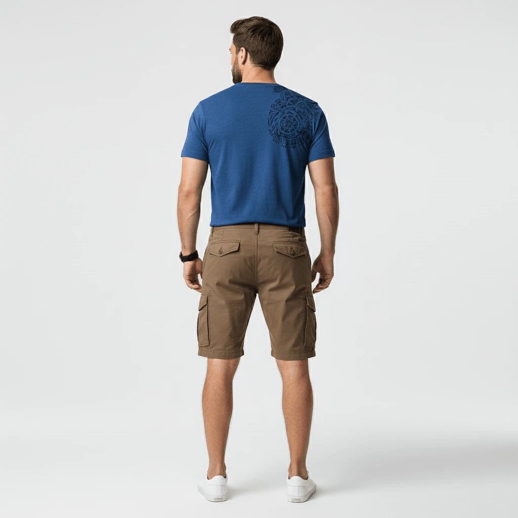 Bermuda coupe cargo vert amande pour homme BACK TO LEGEND