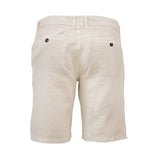 Bermuda chino blanc en lin pour Homme - Vue de dos