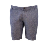 Bermuda Homme coupe chino bleu chiné en lin - Blacks Legend