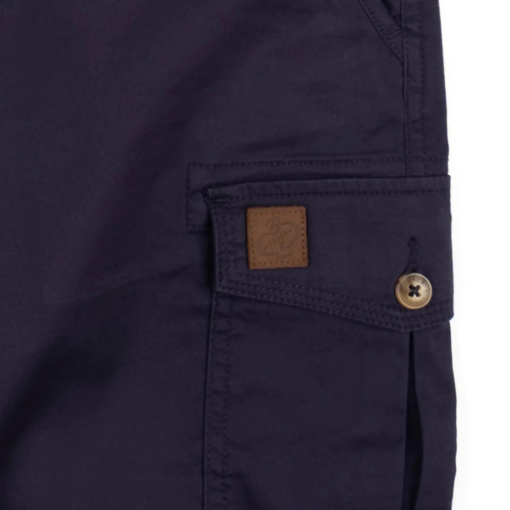 Bermuda coupe cargo bleu marine pour homme BACK TO LEGEND (zoom poche cargo latérale)