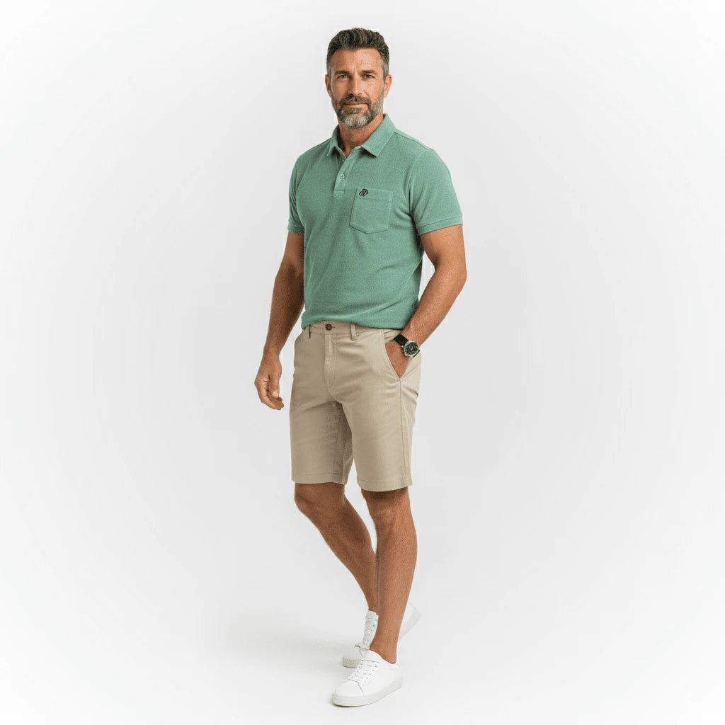 Bermuda coupe chino beige pour homme BACK TO LEGEND