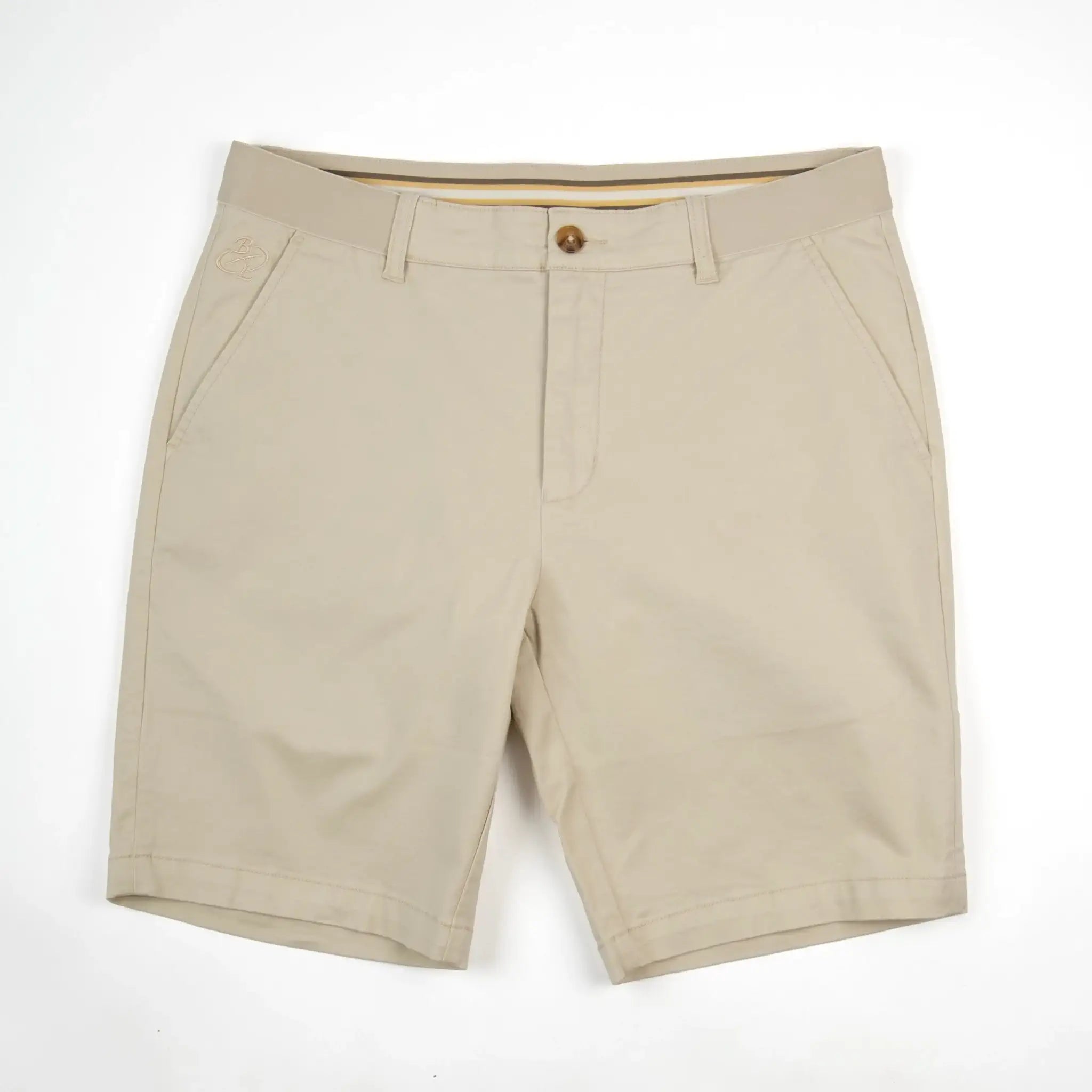 Bermuda coupe chino beige pour homme BACK TO LEGEND (vêtement à plat de face)