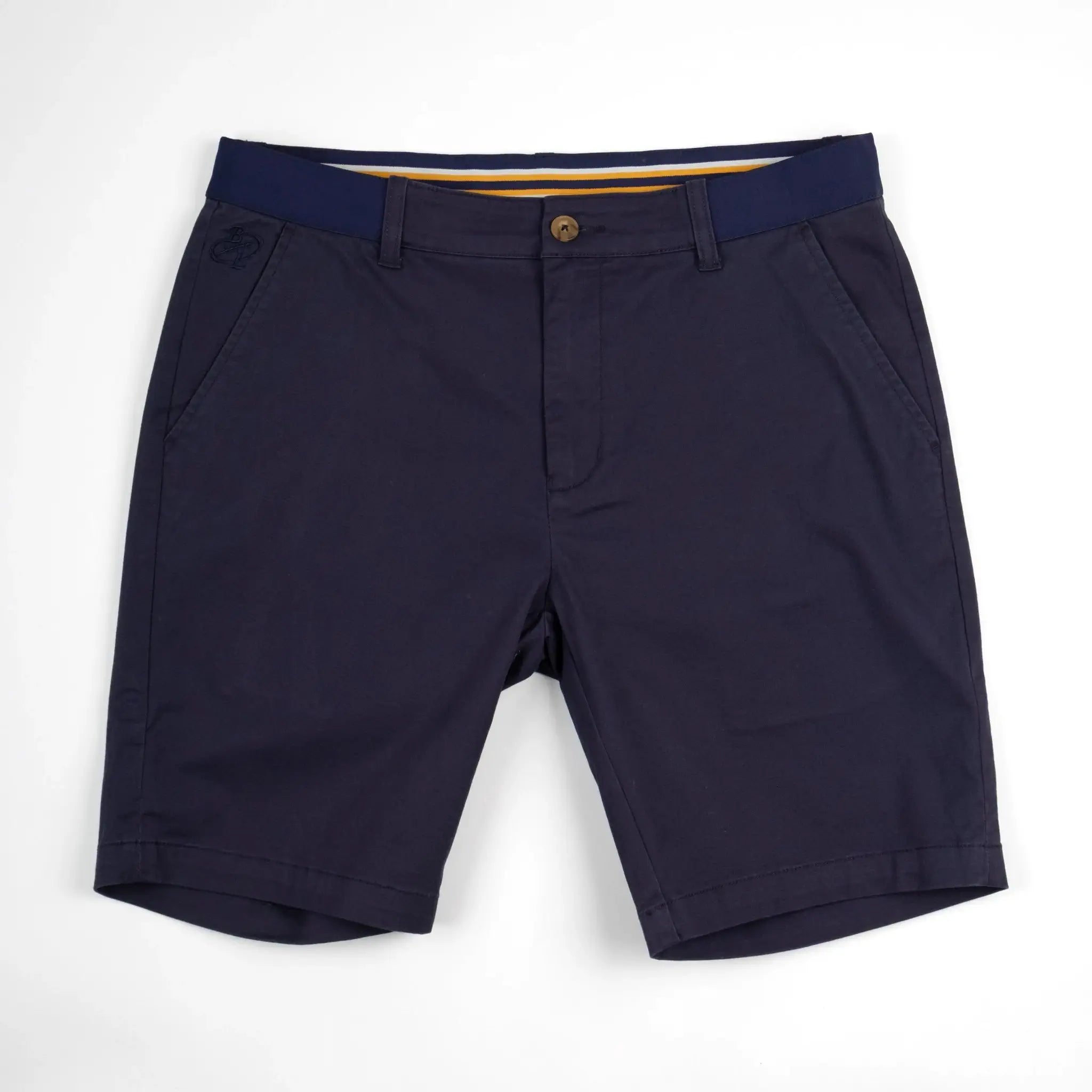 Bermuda coupe chino bleu marine pour homme BACK TO LEGEND (vêtement à plat de face)