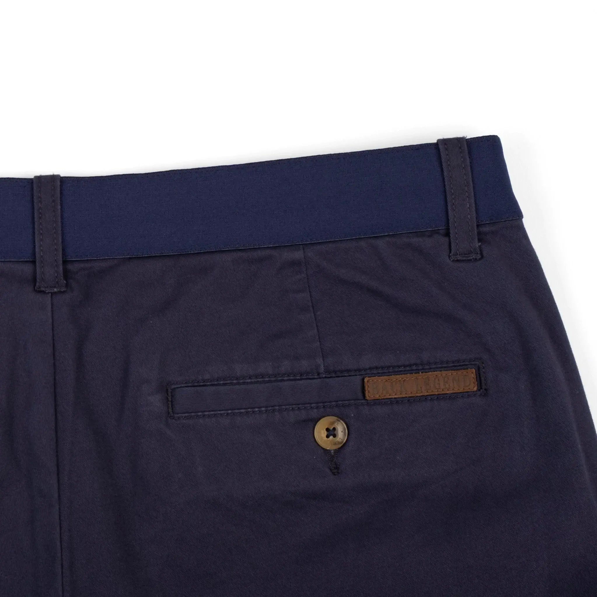 Bermuda coupe chino bleu marine pour homme BACK TO LEGEND (zoom poche arrière)