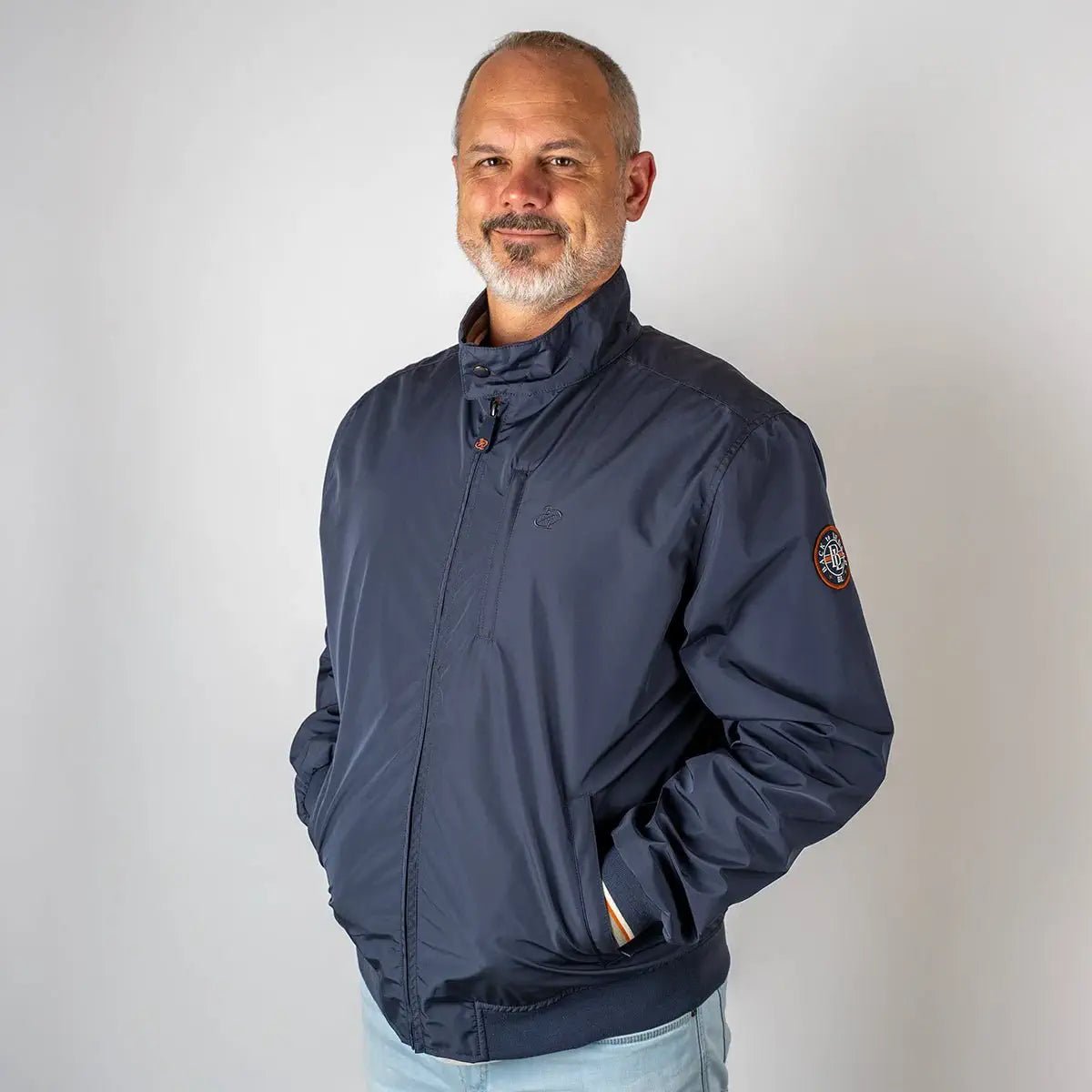 Blouson homme déperlant bleu marine BACK TO LEGEND