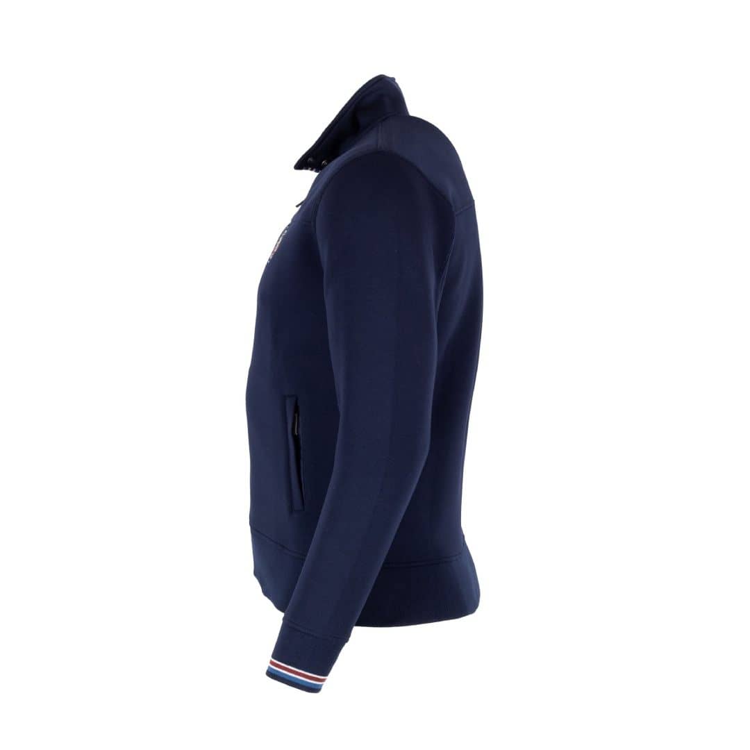 Blouson néoprène bleu marine (vue de profil)