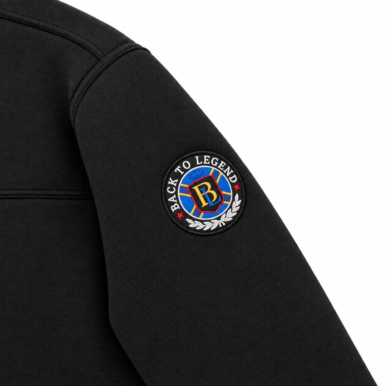Blouson néoprène noir pour homme BACK TO LEGEND (zoom épaule)