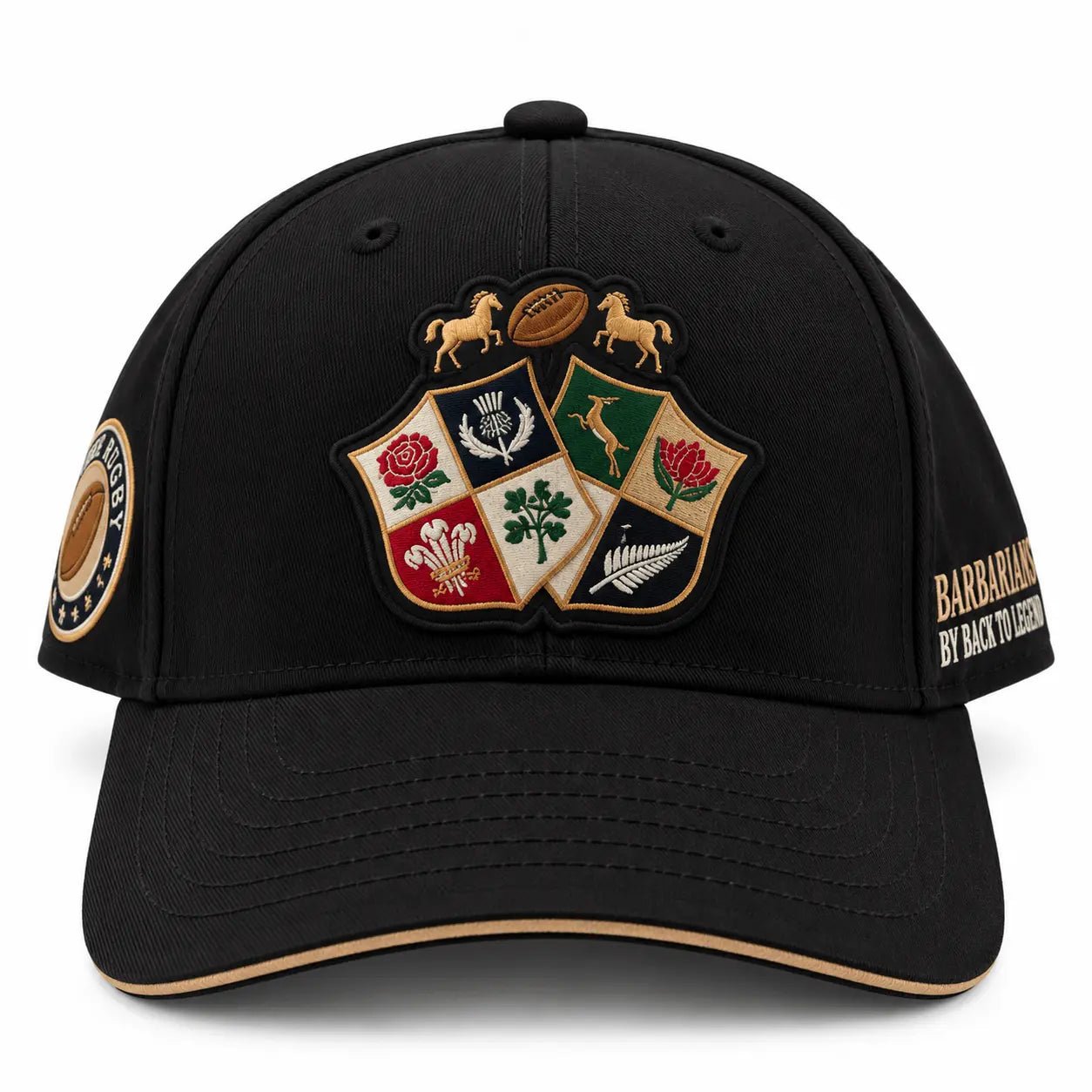 Casquette Barbarians noire en twill - BACK TO LEGEND (vue face avant)