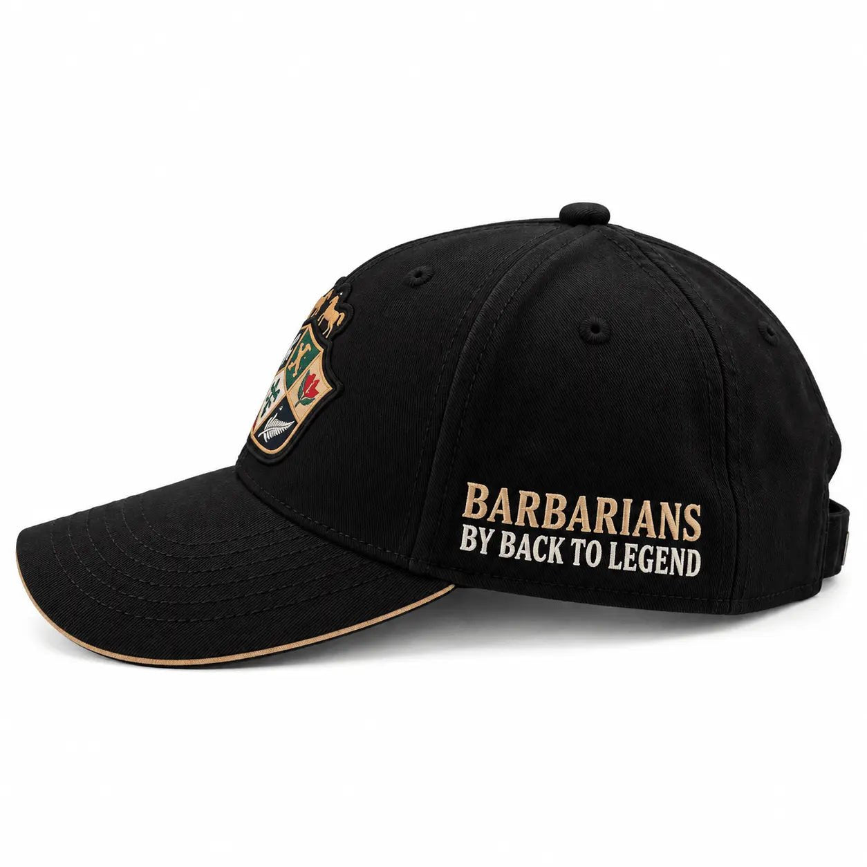 Casquette Barbarians noire en twill - BACK TO LEGEND (vue profil gauche)