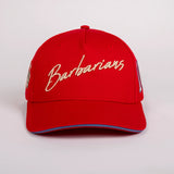 Casquette Barbarians rouge n°10 BACK TO LEGEND (vue de face)