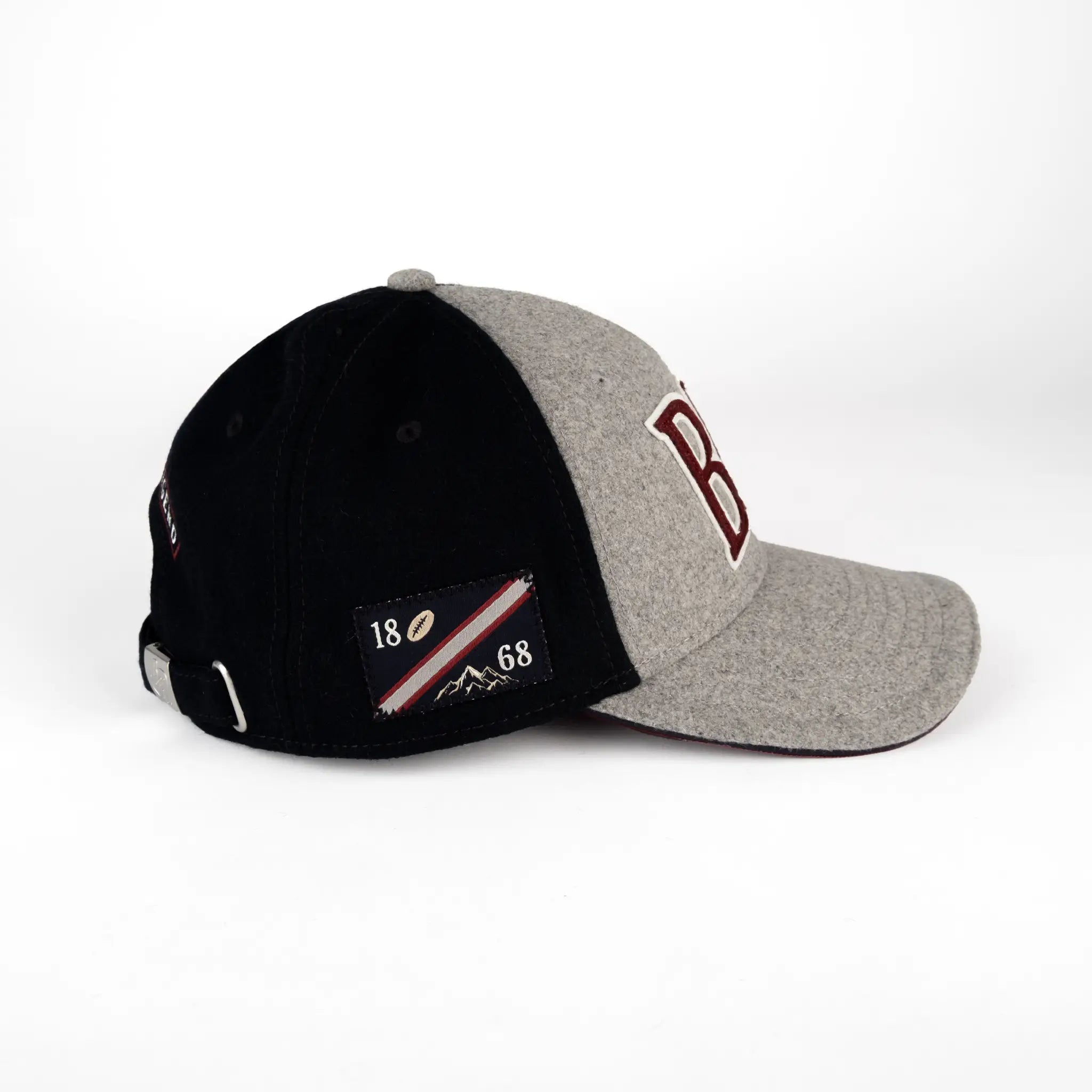 Casquette bicolore gris / bleu marine BACK TO LEGEND (vue de profil droit)