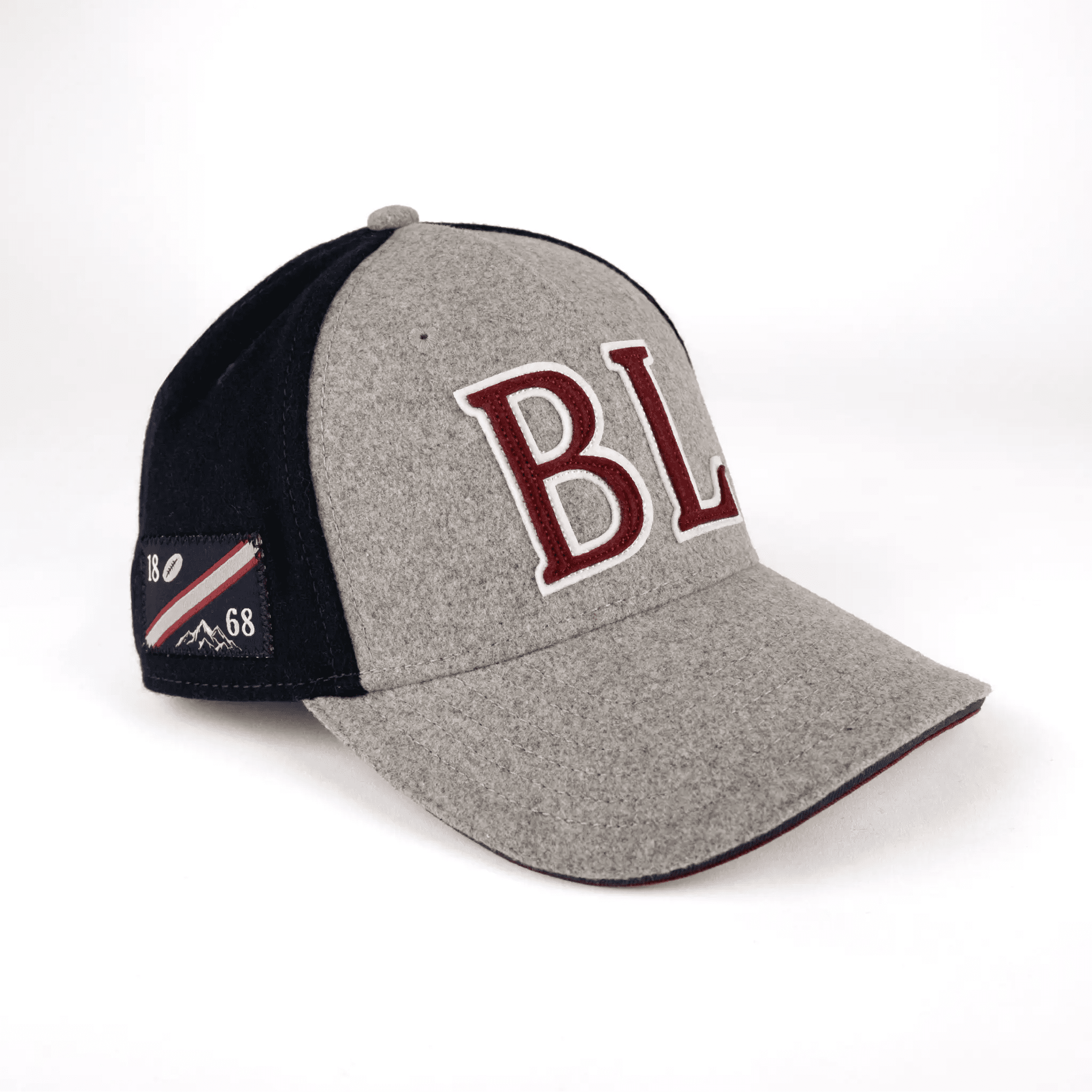 Casquette bicolore gris / bleu marine BACK TO LEGEND (vue de 3/4 face)