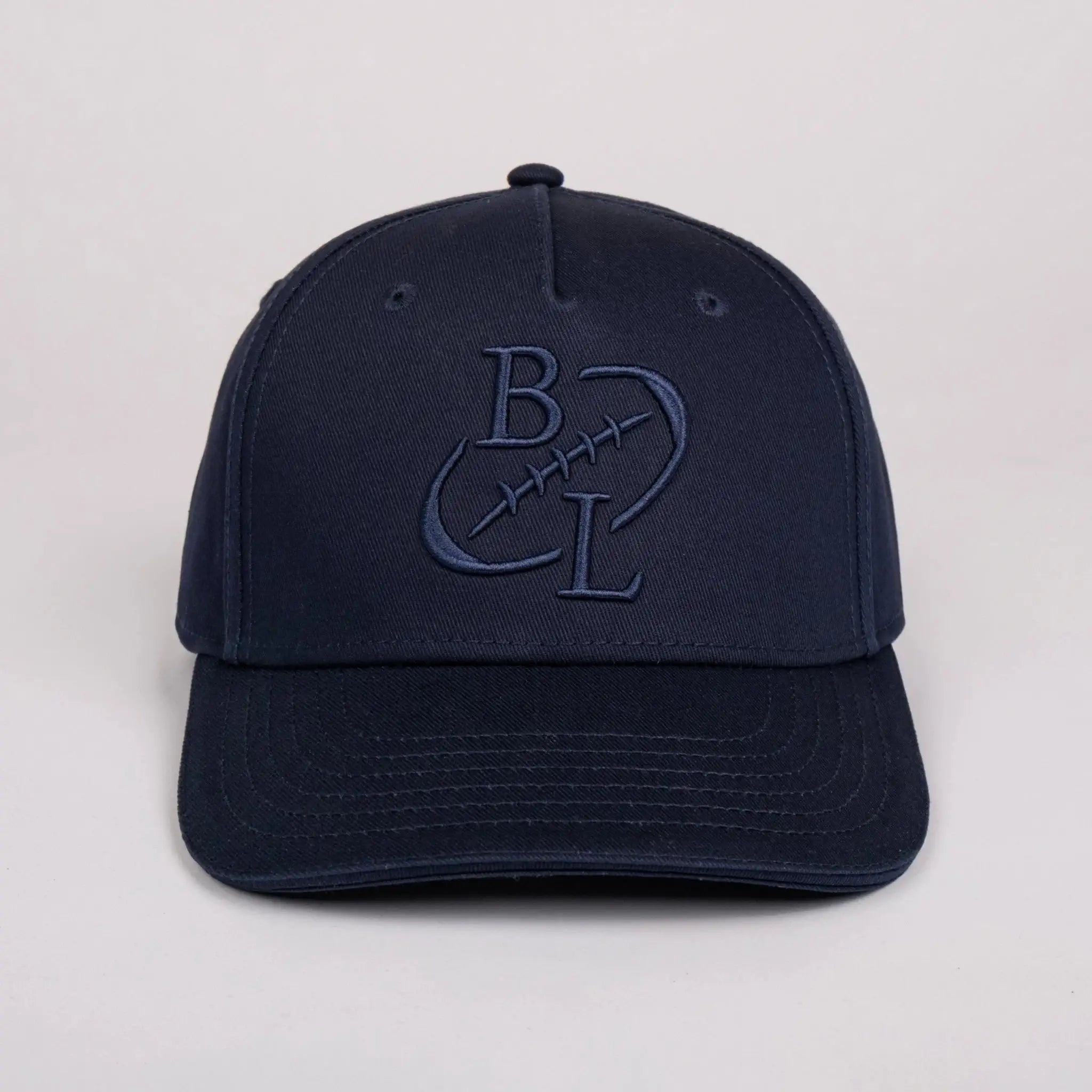 Casquette bleu marine signature rugbystique BACK to LEGEND (vue de face)
