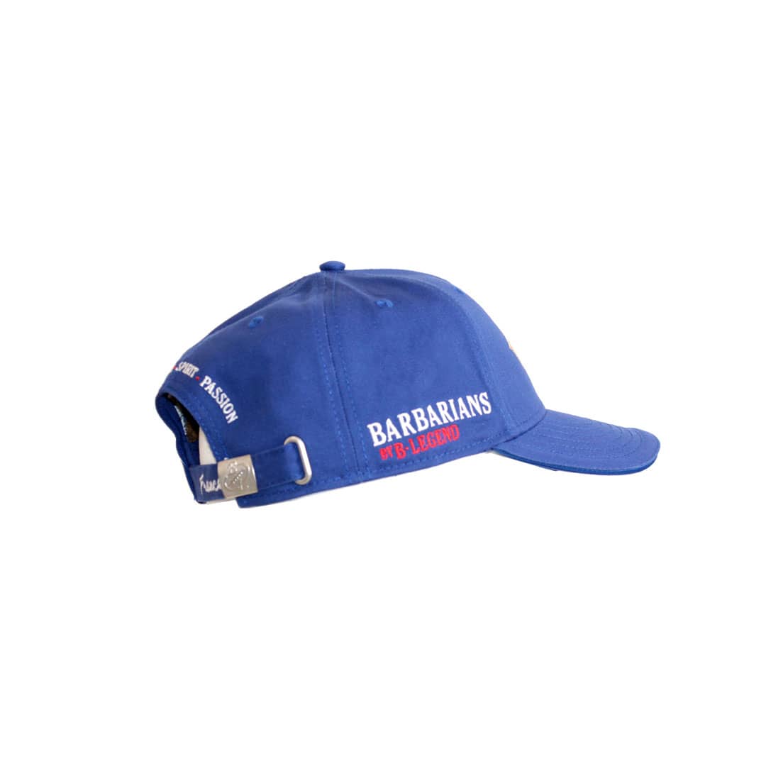 Casquette bleue Barbarians FRANCE (vue profil droit)